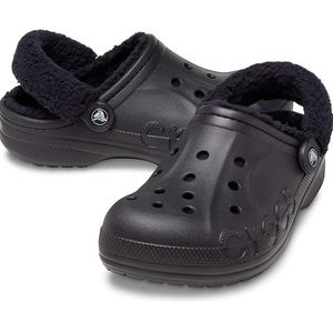 BNWT Crocs unisex baya lined fuzz strap clog